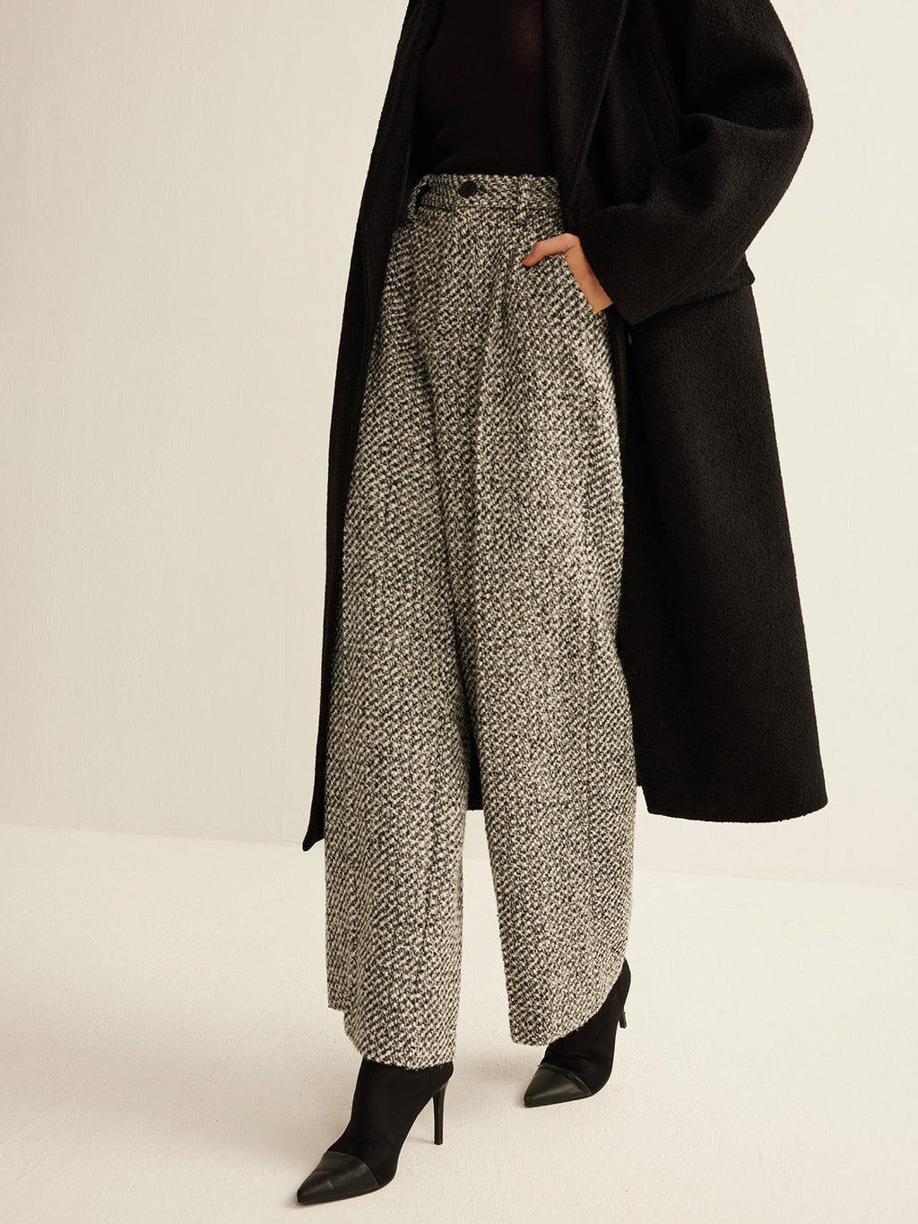 Brooklyn Elegance Wool-Blend Pants