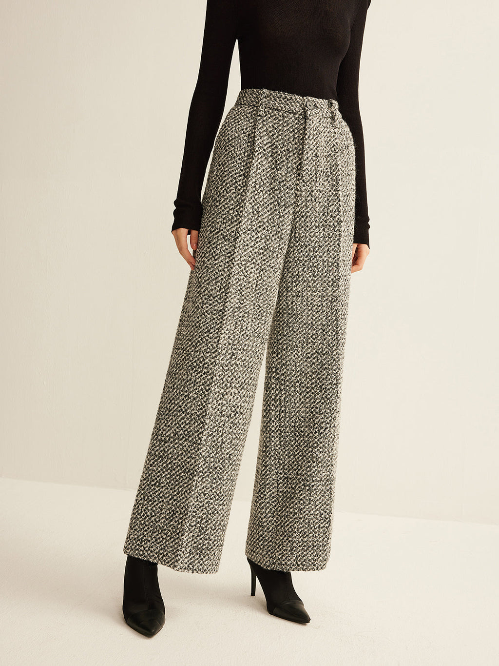 Brooklyn Elegance Wool-Blend Pants