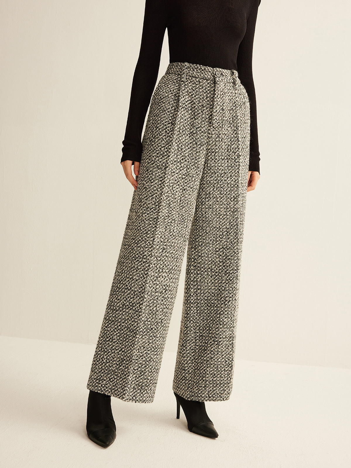 Brooklyn Elegance Wool-Blend Pants
