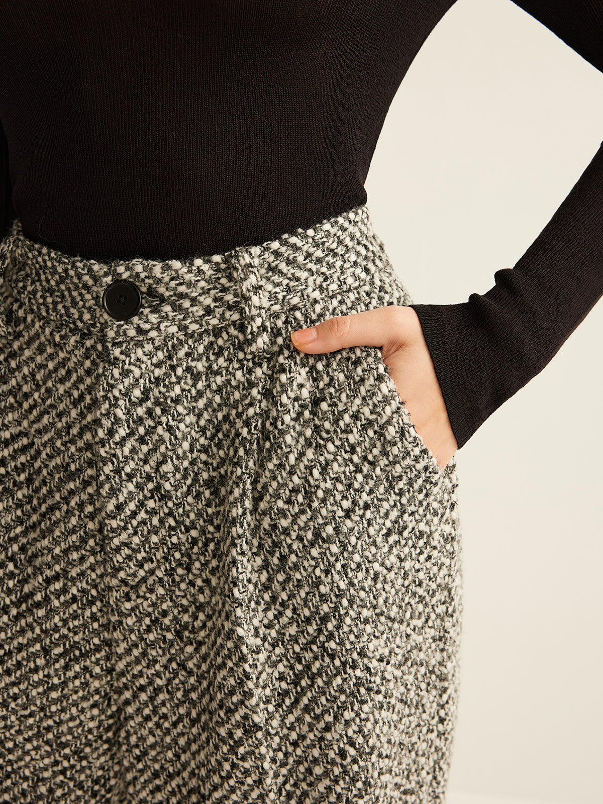 Brooklyn Elegance Wool-Blend Pants