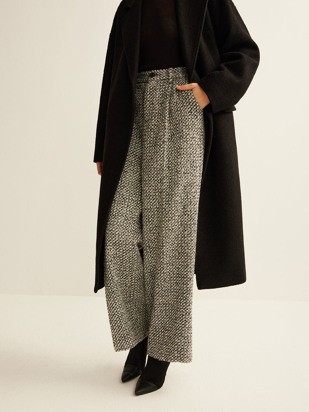 Brooklyn Elegance Wool-Blend Pants