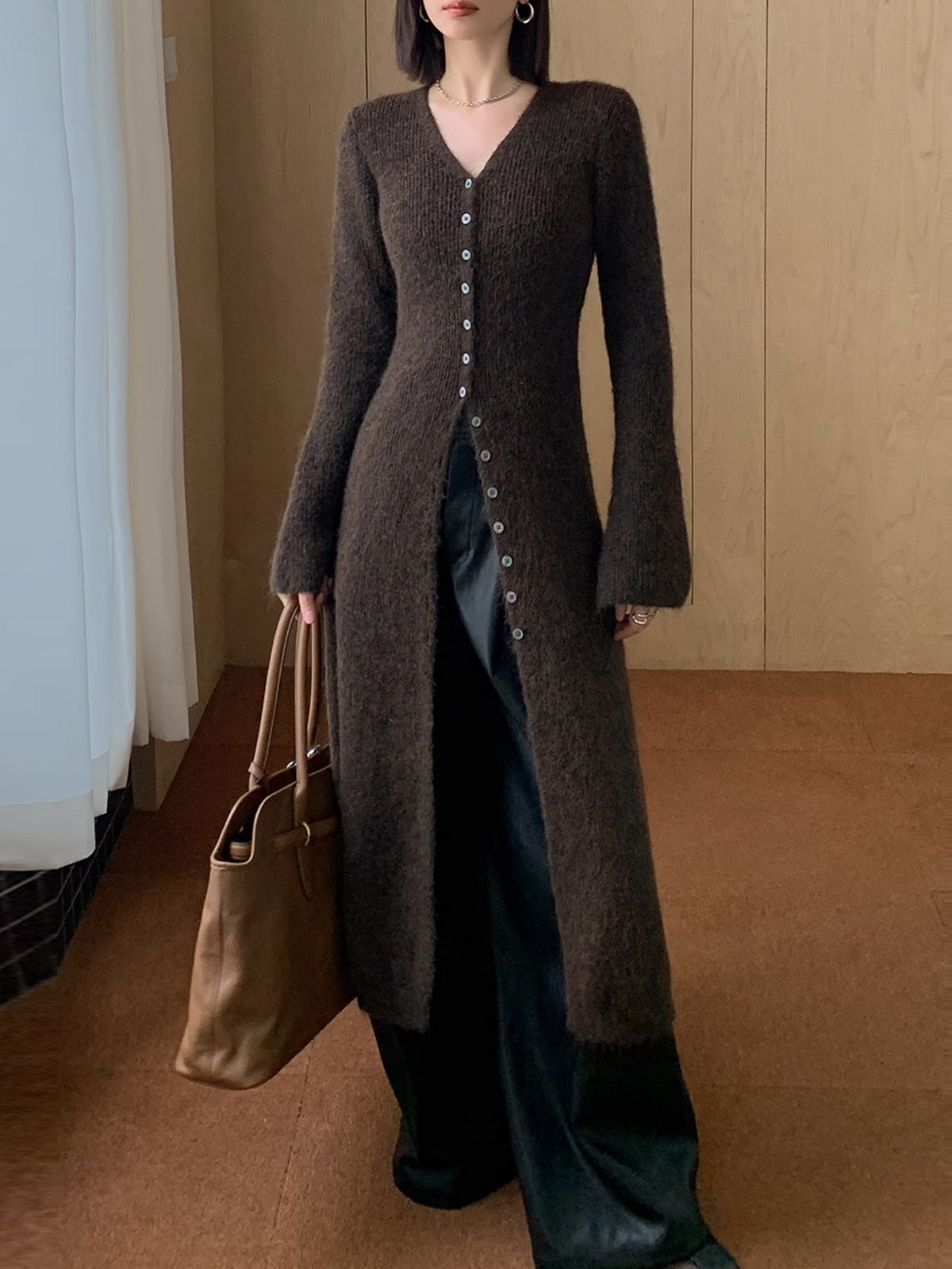 Layer Up Split Breasted Sweater Dress