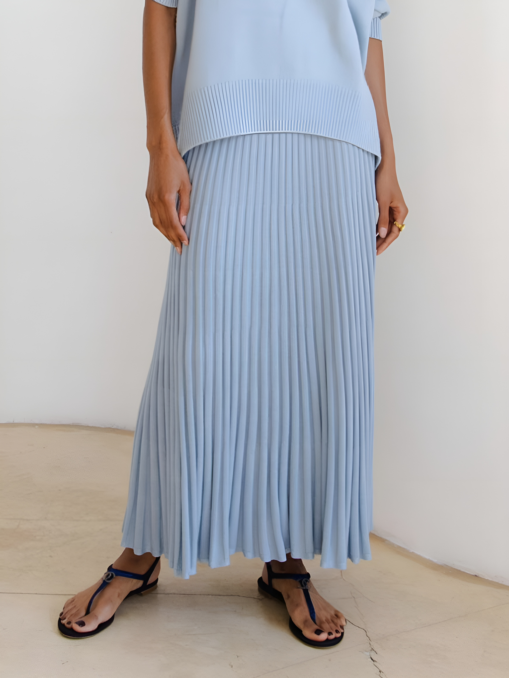 Sunday Edit Pleated Knit Leisure Skirt