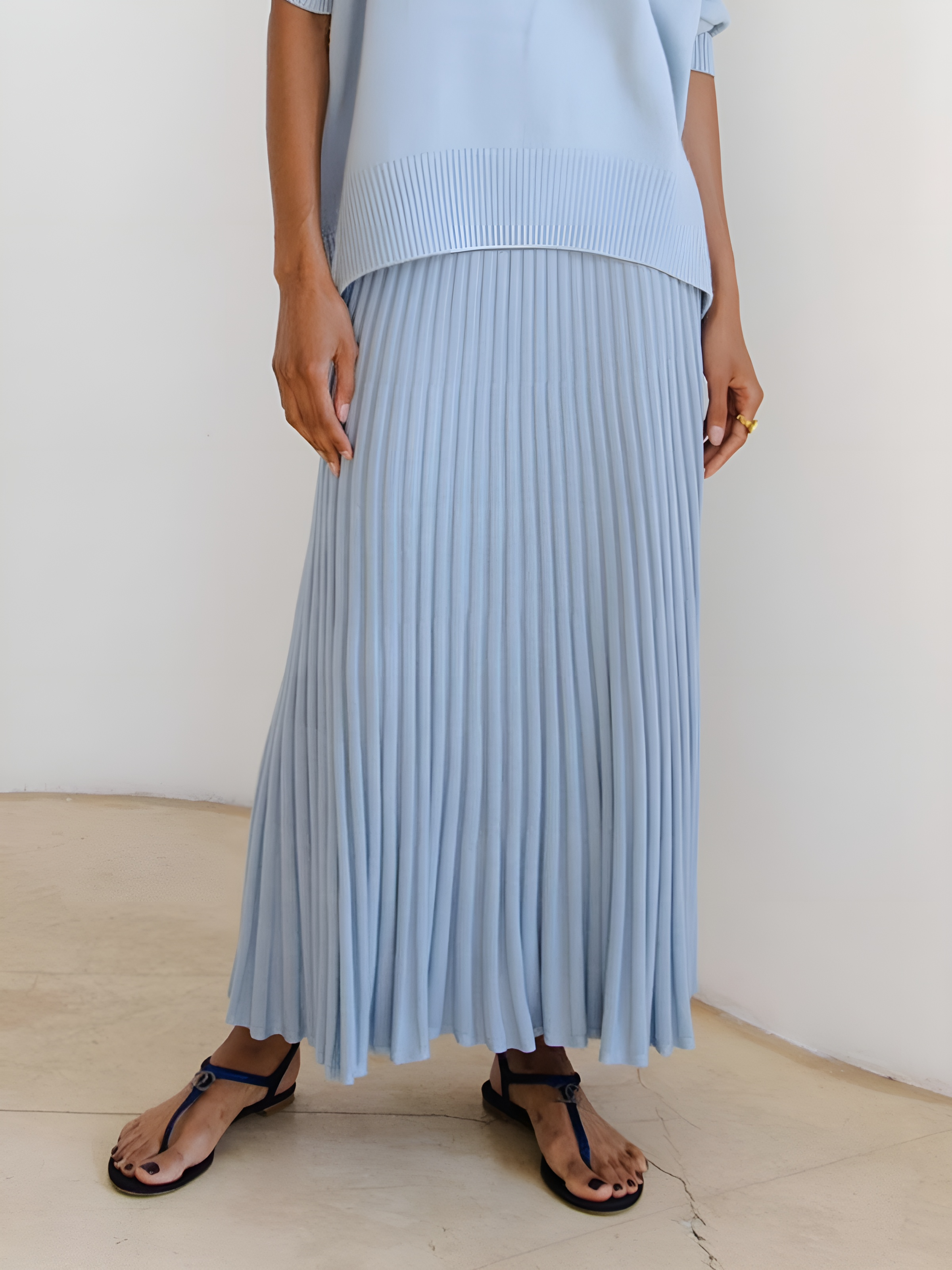 Sunday Edit Pleated Knit Leisure Skirt
