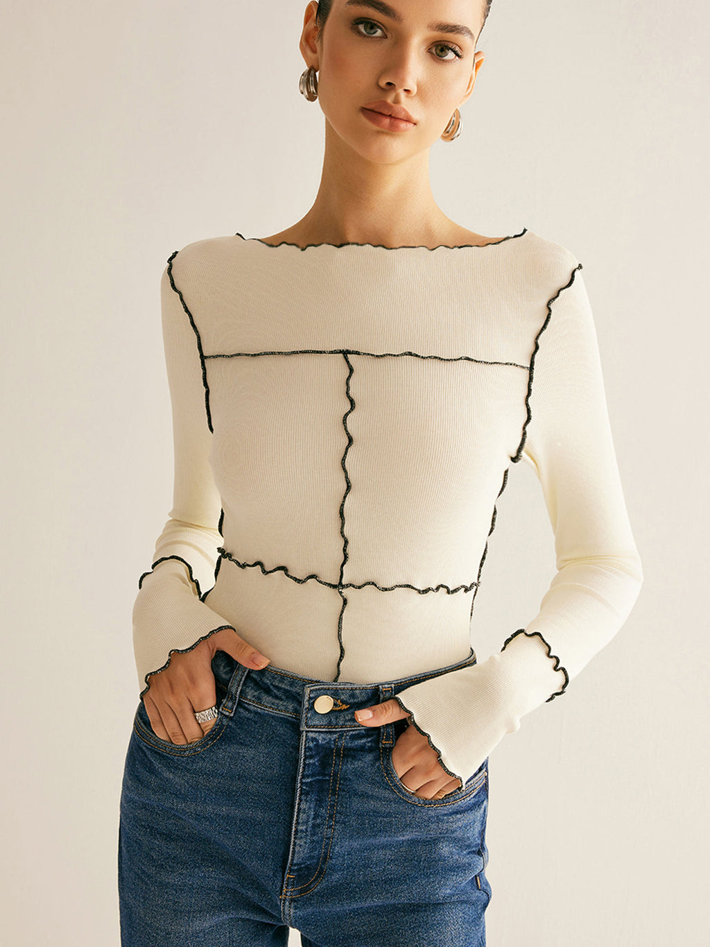 Mariam Long Sleeve Slim T-Shirt