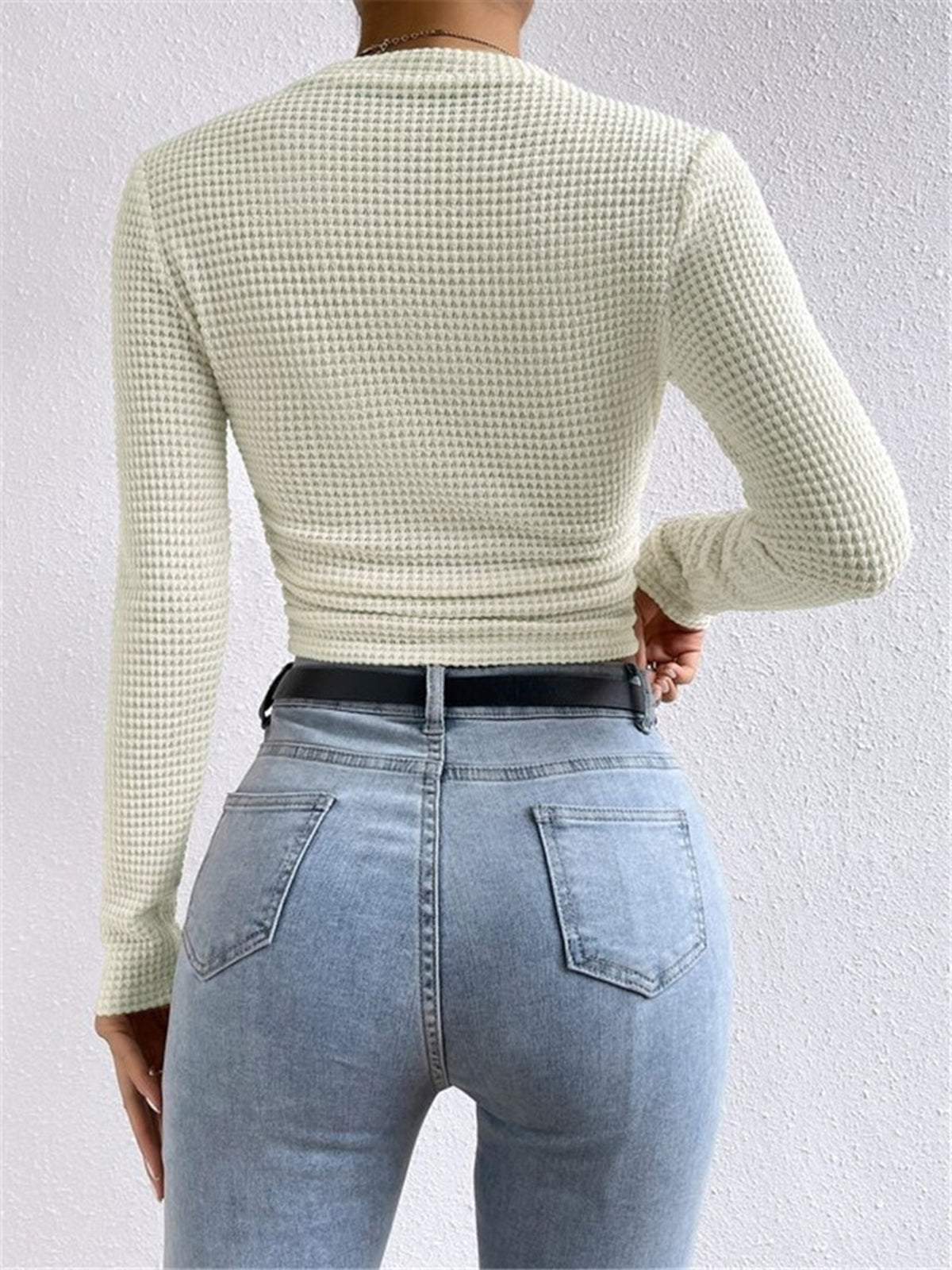 Kelly Stylish Waffle Sweater