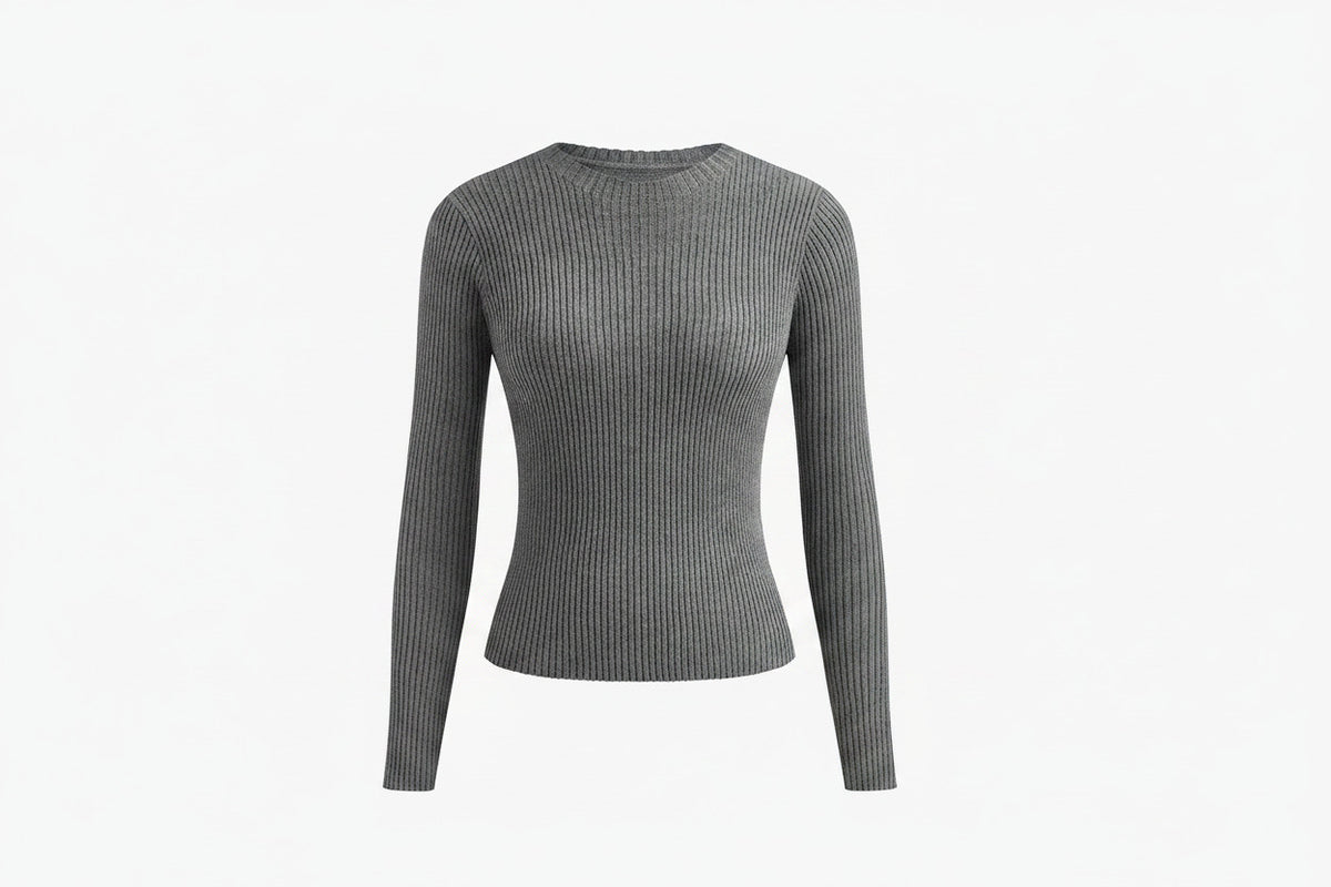 Alice Ribbed Crew Neck Knit Top