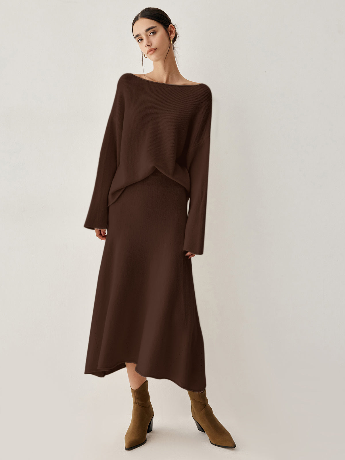 Cozy Girl Oversized Sweater & Skirt Set