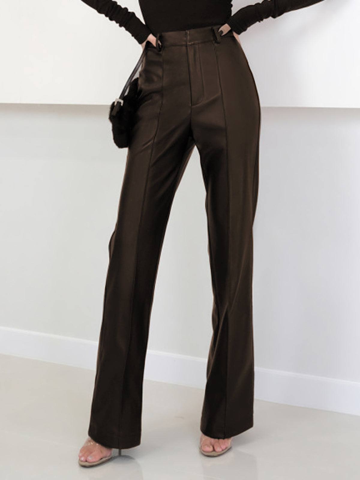 Second Skin High-Waist Faux Leather Pants