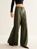 Effortless Side-Pleated Wide-Leg Pants