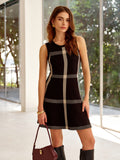 Retro Mood Checked Knit Tank Dress