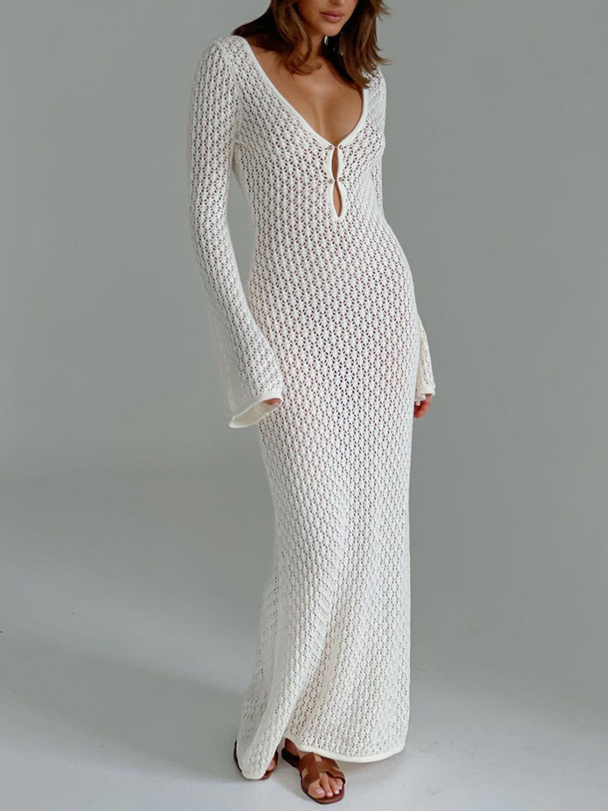 Trendy Girl Open Back Long Dress