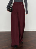 Golden Era Pleated Vintage Wide-Leg Pants