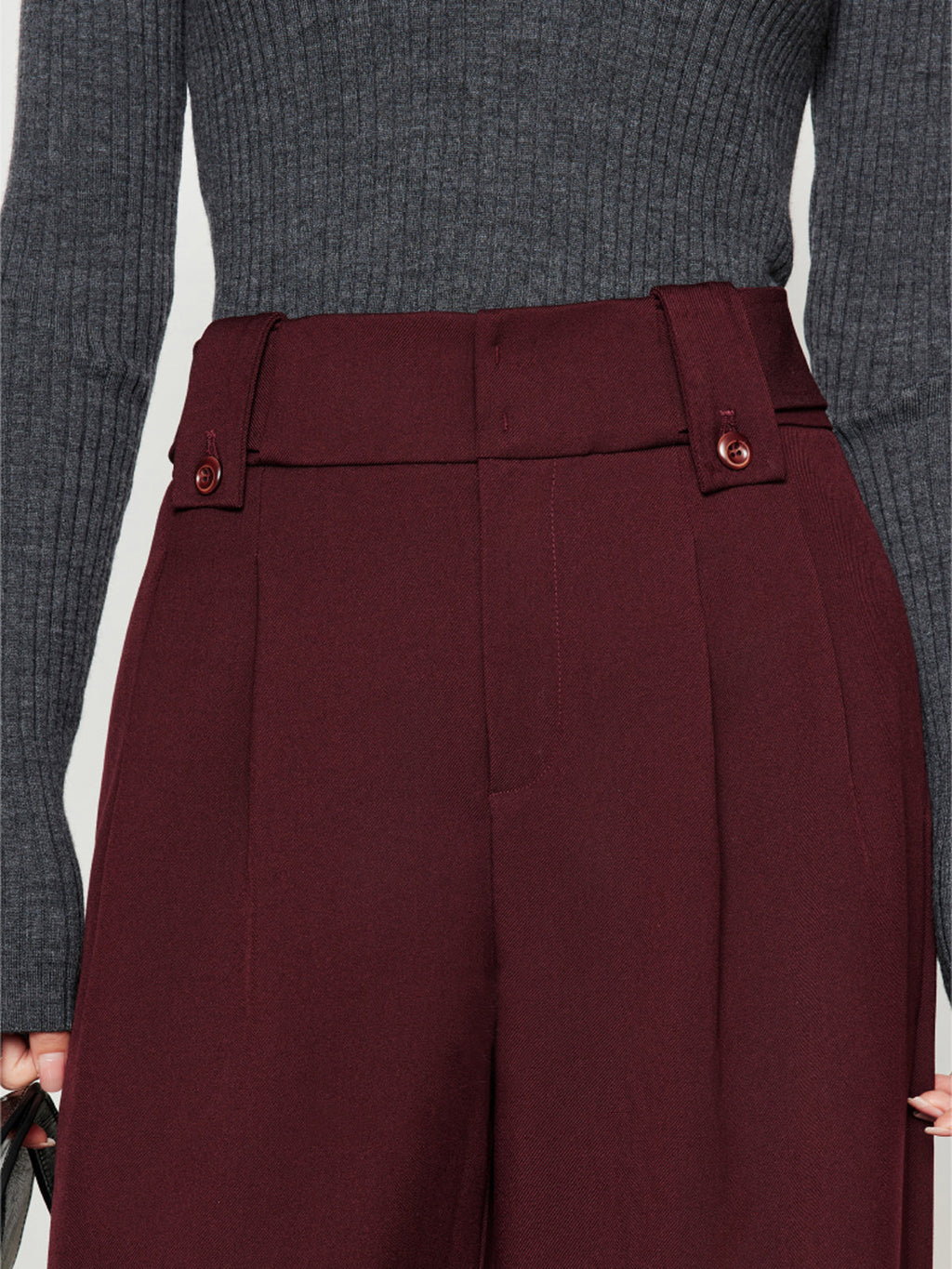 Golden Era Pleated Vintage Wide-Leg Pants
