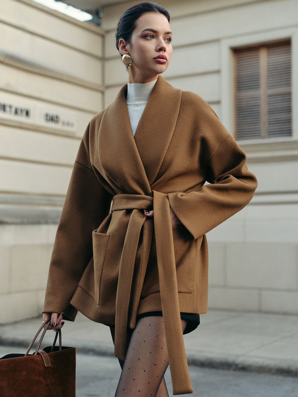 Ranger Utility Belted Tweed Coat