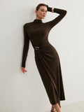 Tampa Bays Slit Pleated Dress