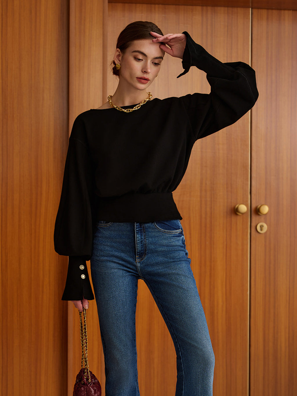 Cyprus Stylish Bell Sleeve Sweatshirt