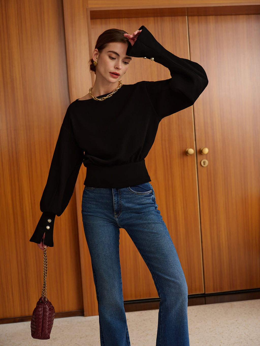 Cyprus Stylish Bell Sleeve Sweatshirt