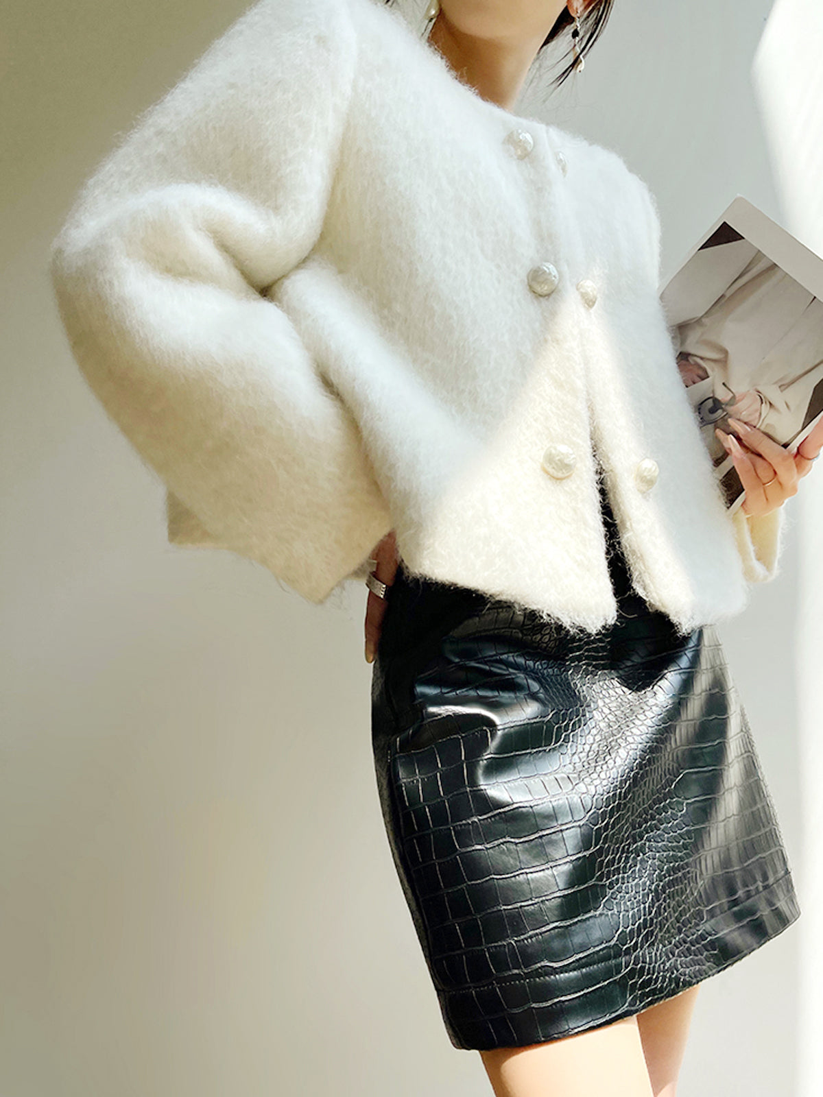 Yeti Snug Fuzzy Short Wool Coat
