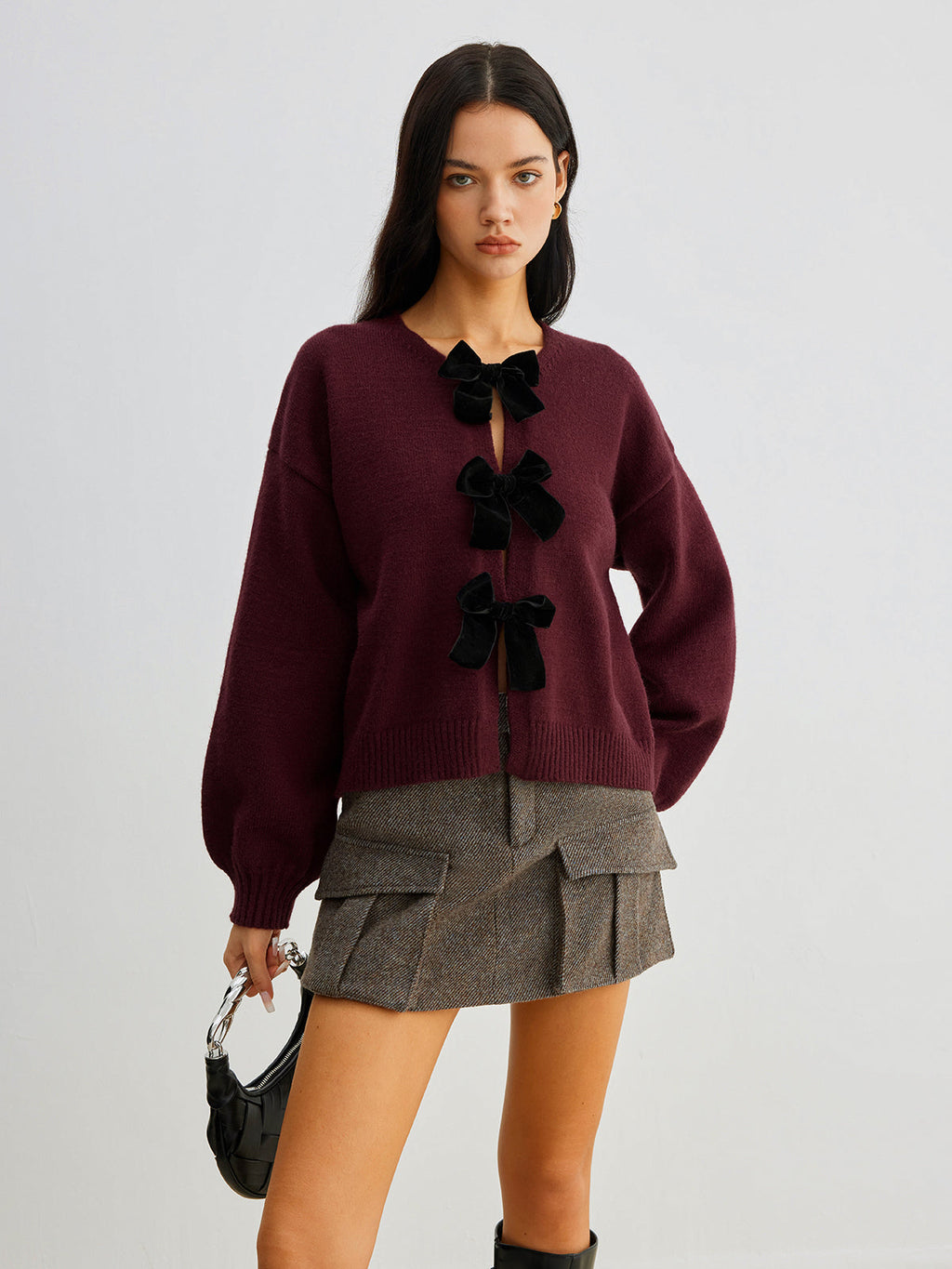 Love City Velvet-Bow Sweater