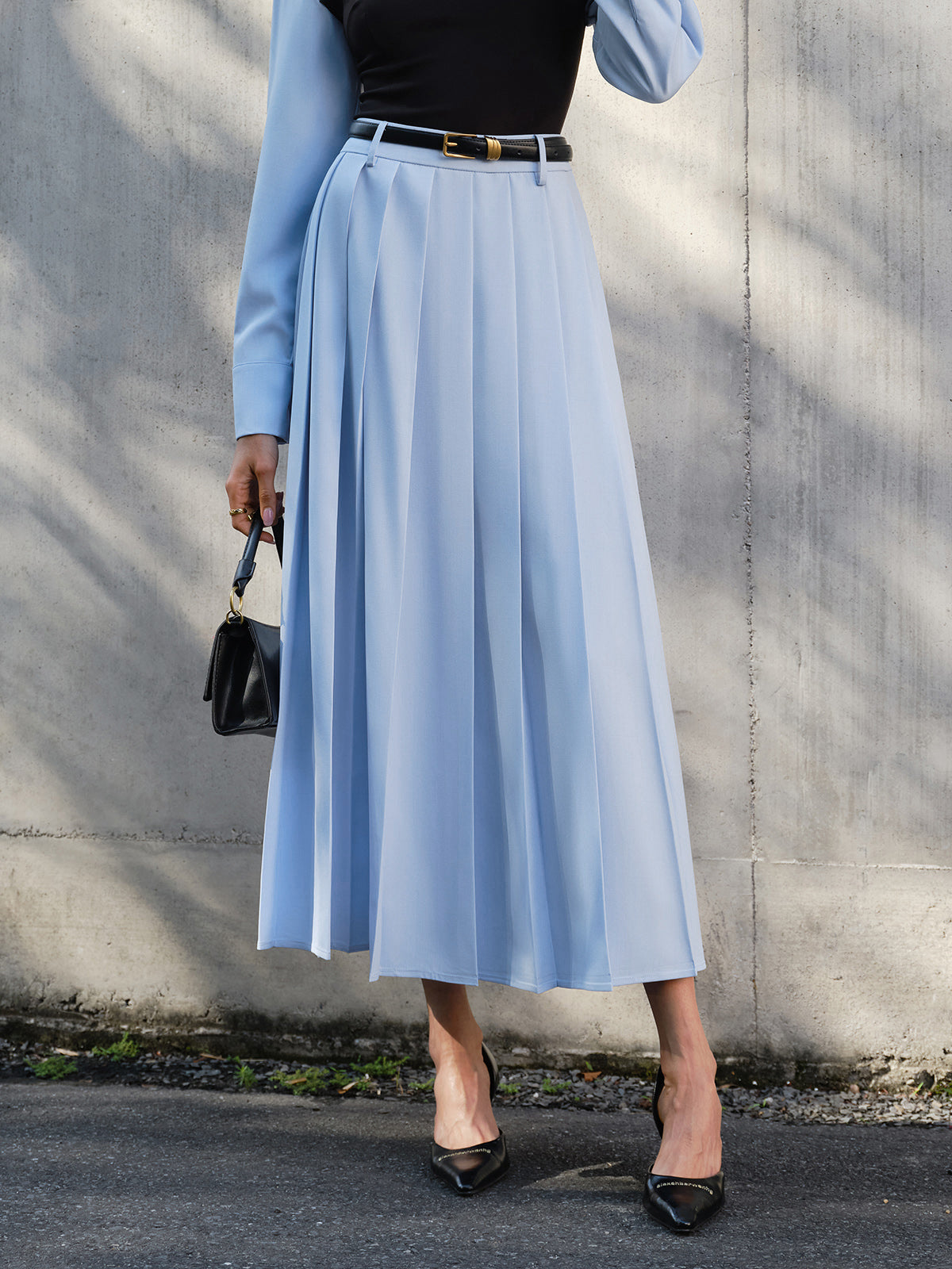 Less Is More Comfort Pleated Skirt