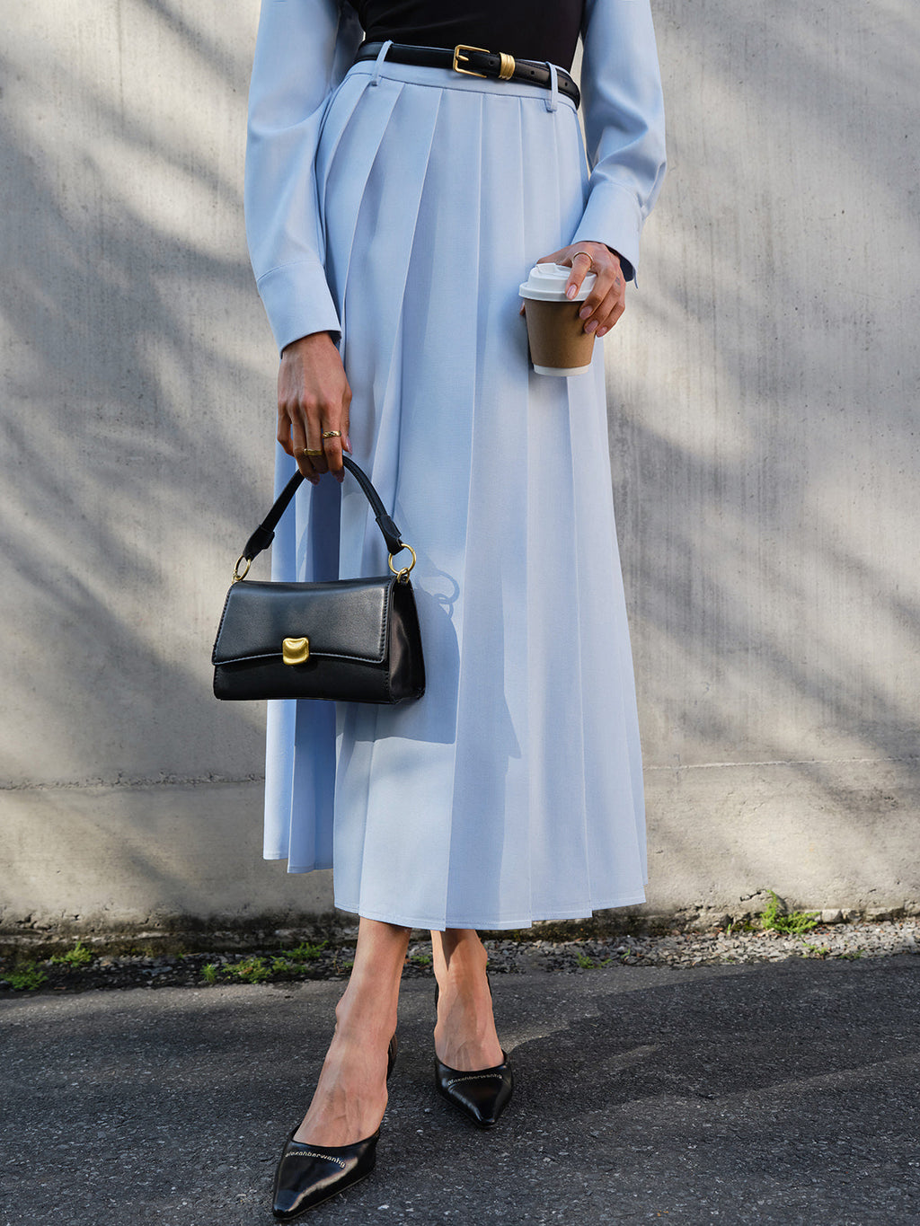 Less Is More Comfort Pleated Skirt