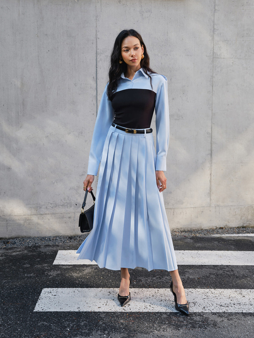 Less Is More Comfort Pleated Skirt