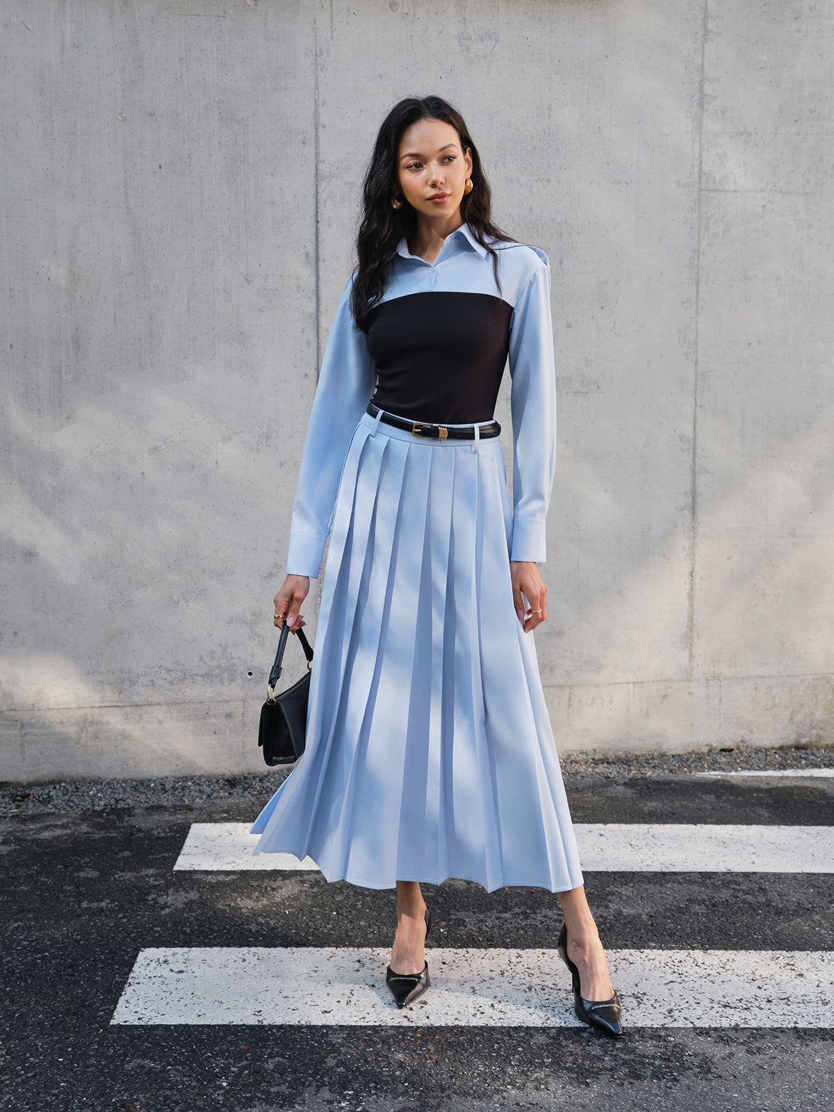 Less Is More Comfort Pleated Skirt