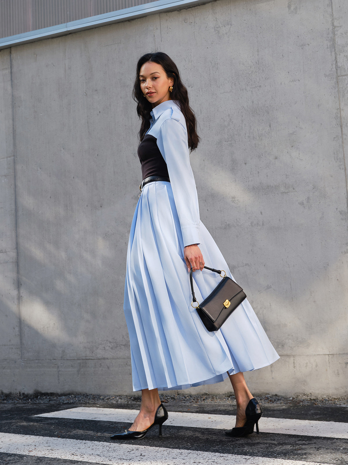 Less Is More Comfort Pleated Skirt