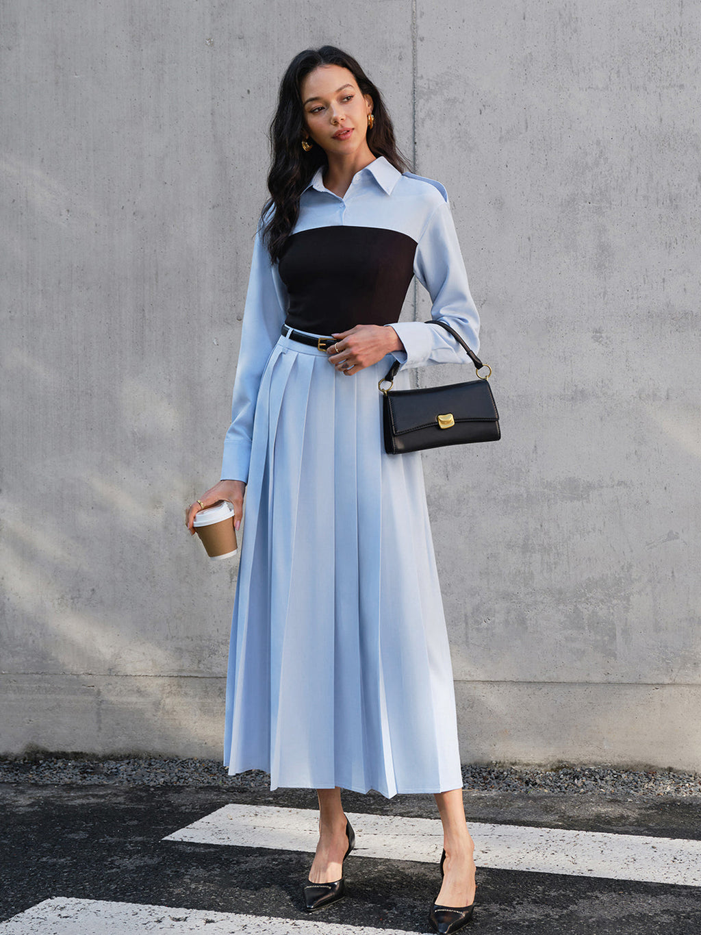 Less Is More Comfort Pleated Skirt