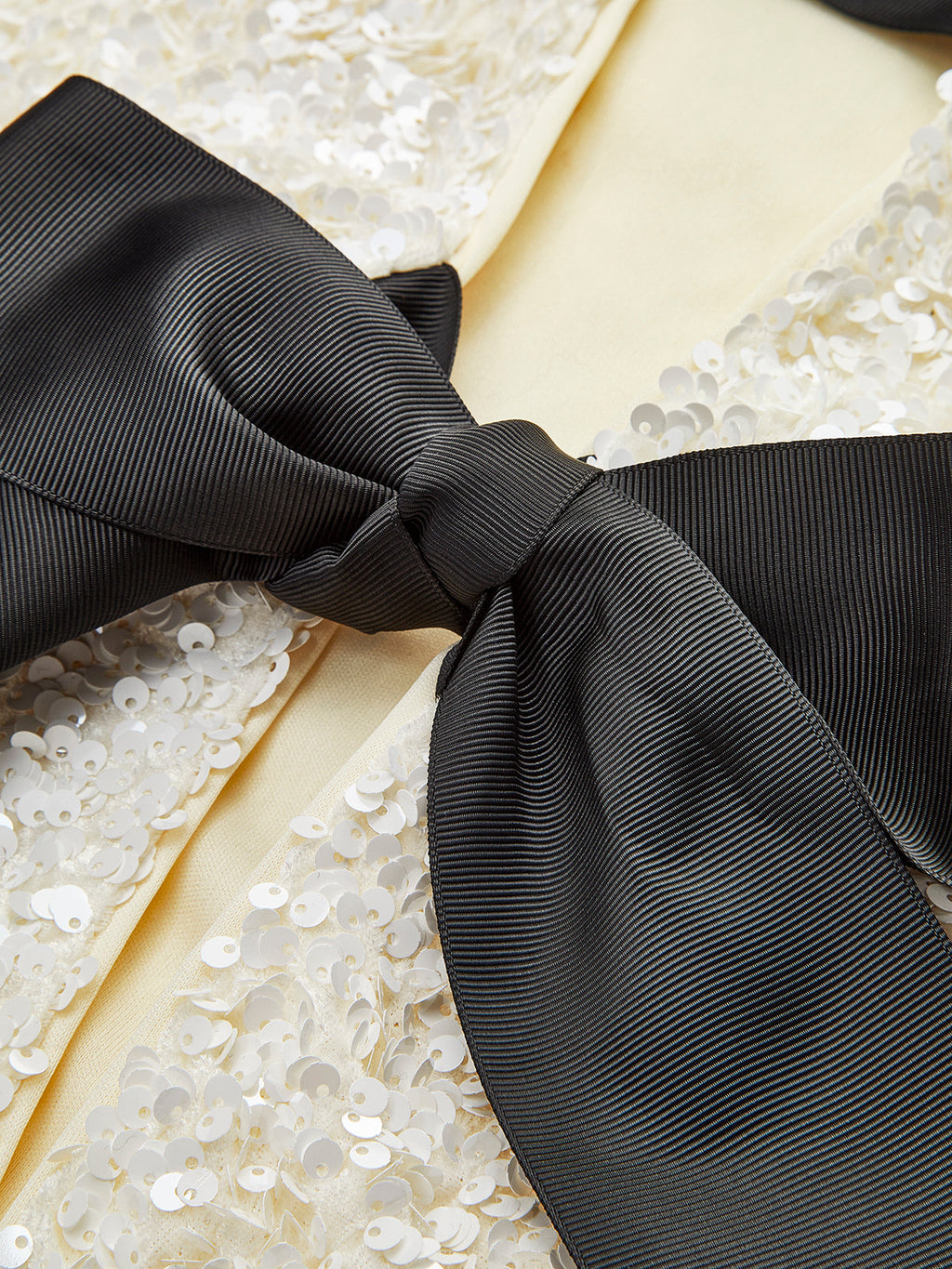 Bow & Glow Sequined Velvet Bowknot Jacket