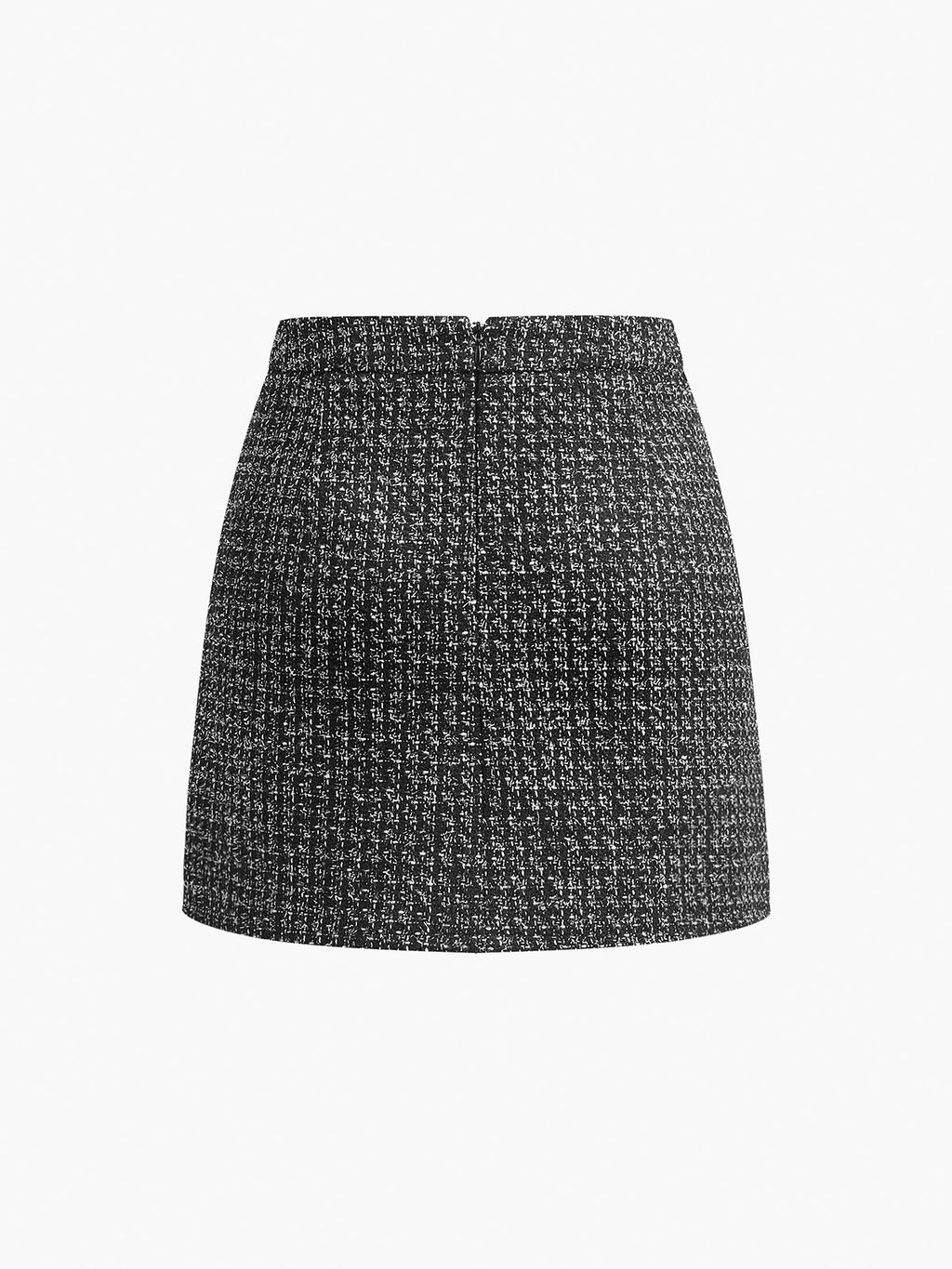 Maison Tweed Zipper Classic Mini Skirt