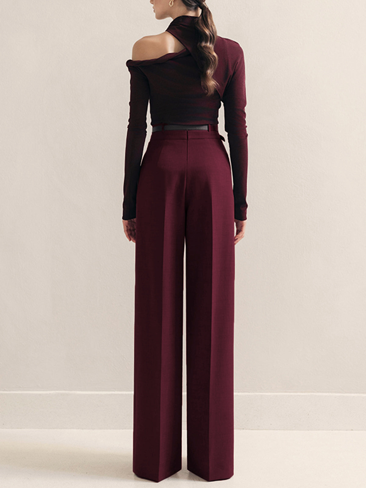 High Command Metal Belt High-Waist Pants