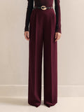 High Command Metal Belt High-Waist Pants