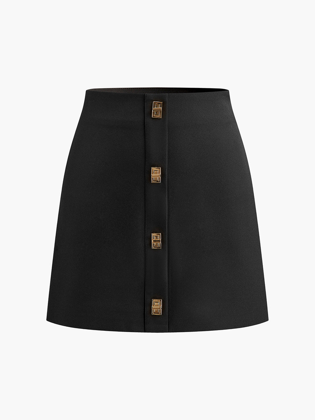 Her Edge Metal-Decor Stylish Zipper Mini Skirt