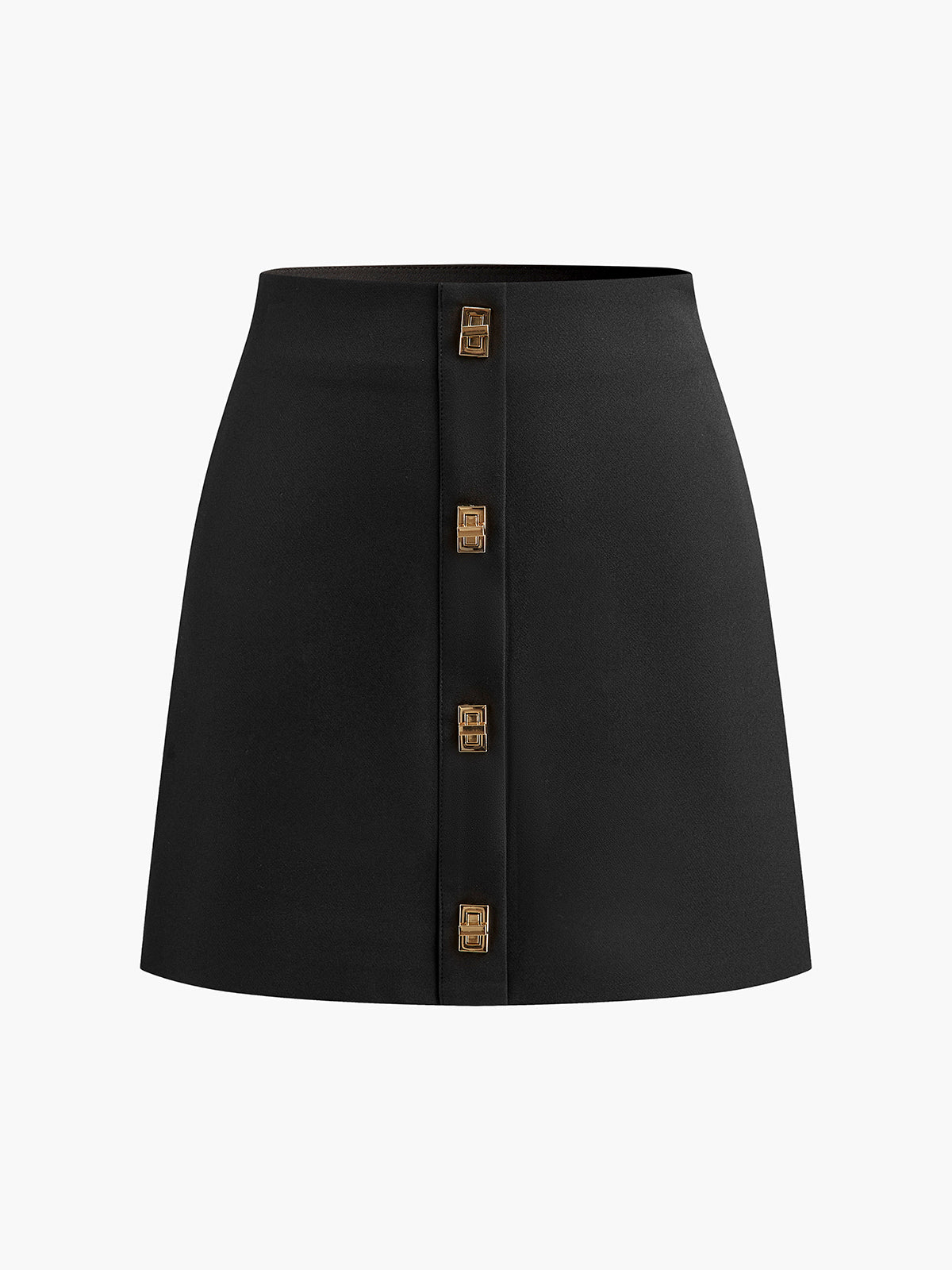 Her Edge Metal-Decor Stylish Zipper Mini Skirt