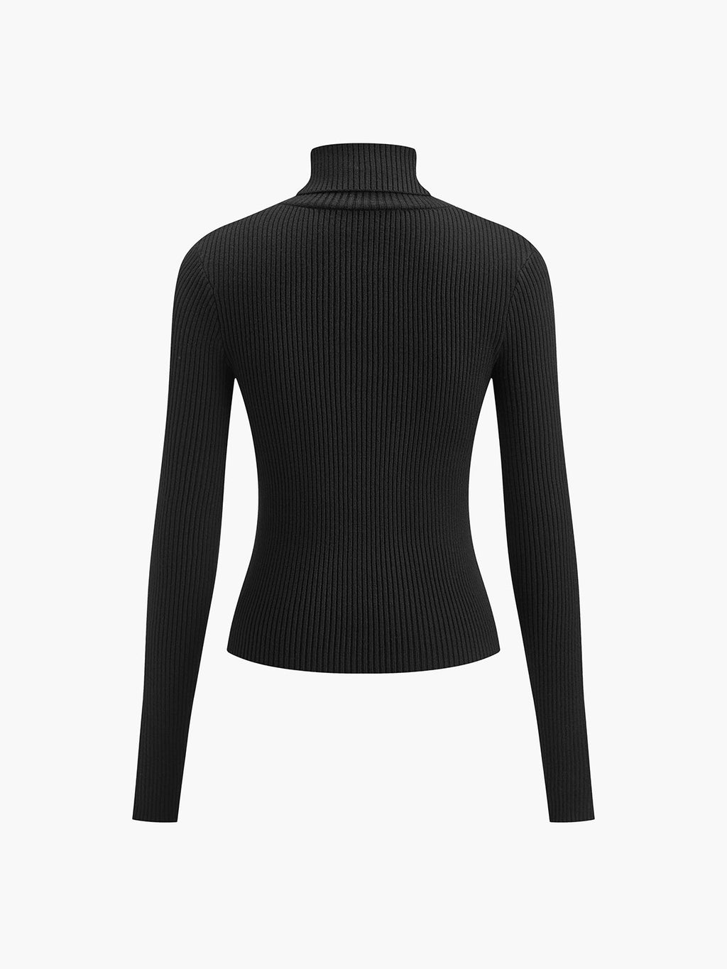 Sleek Fit Turtleneck Slim Knit Top