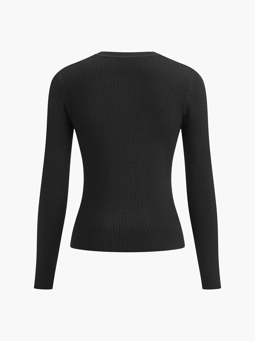 Sleek & Slim Button-Down Skinny Knit Top