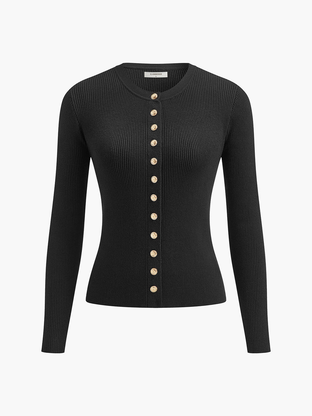 Sleek & Slim Button-Down Skinny Knit Top