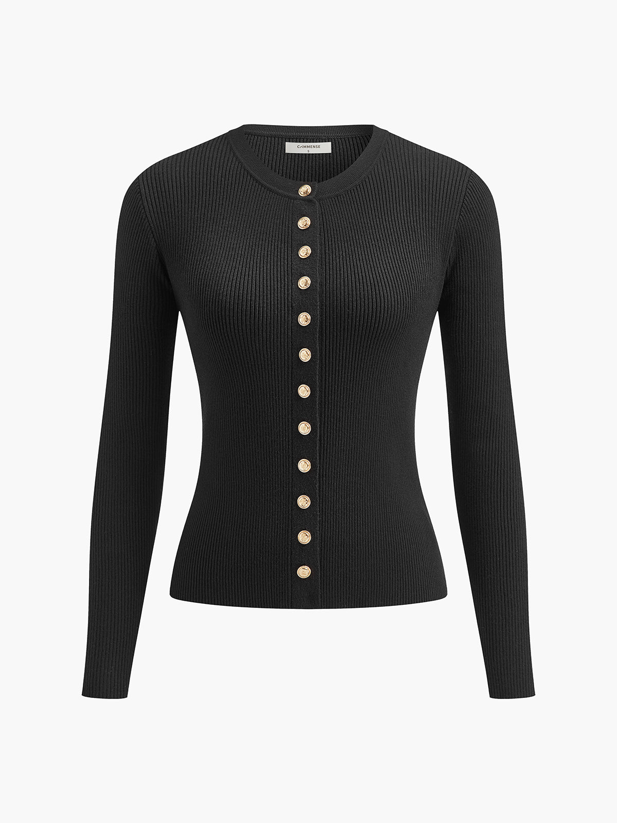 Sleek & Slim Button-Down Skinny Knit Top