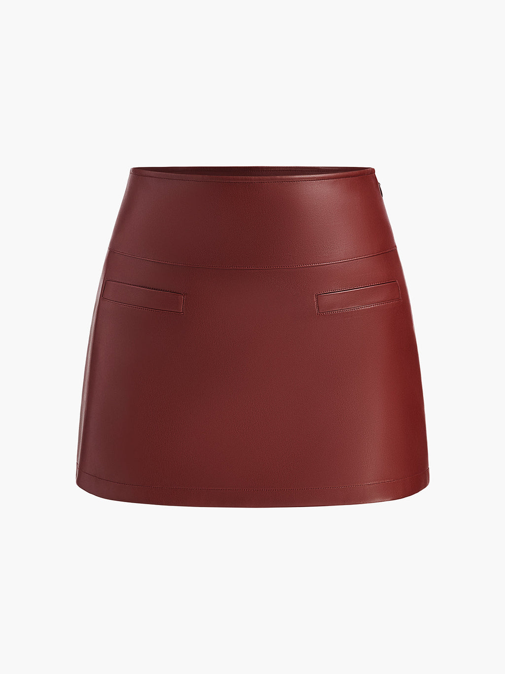 Carla's Choice Faux Leather Comfy Mini Skirt
