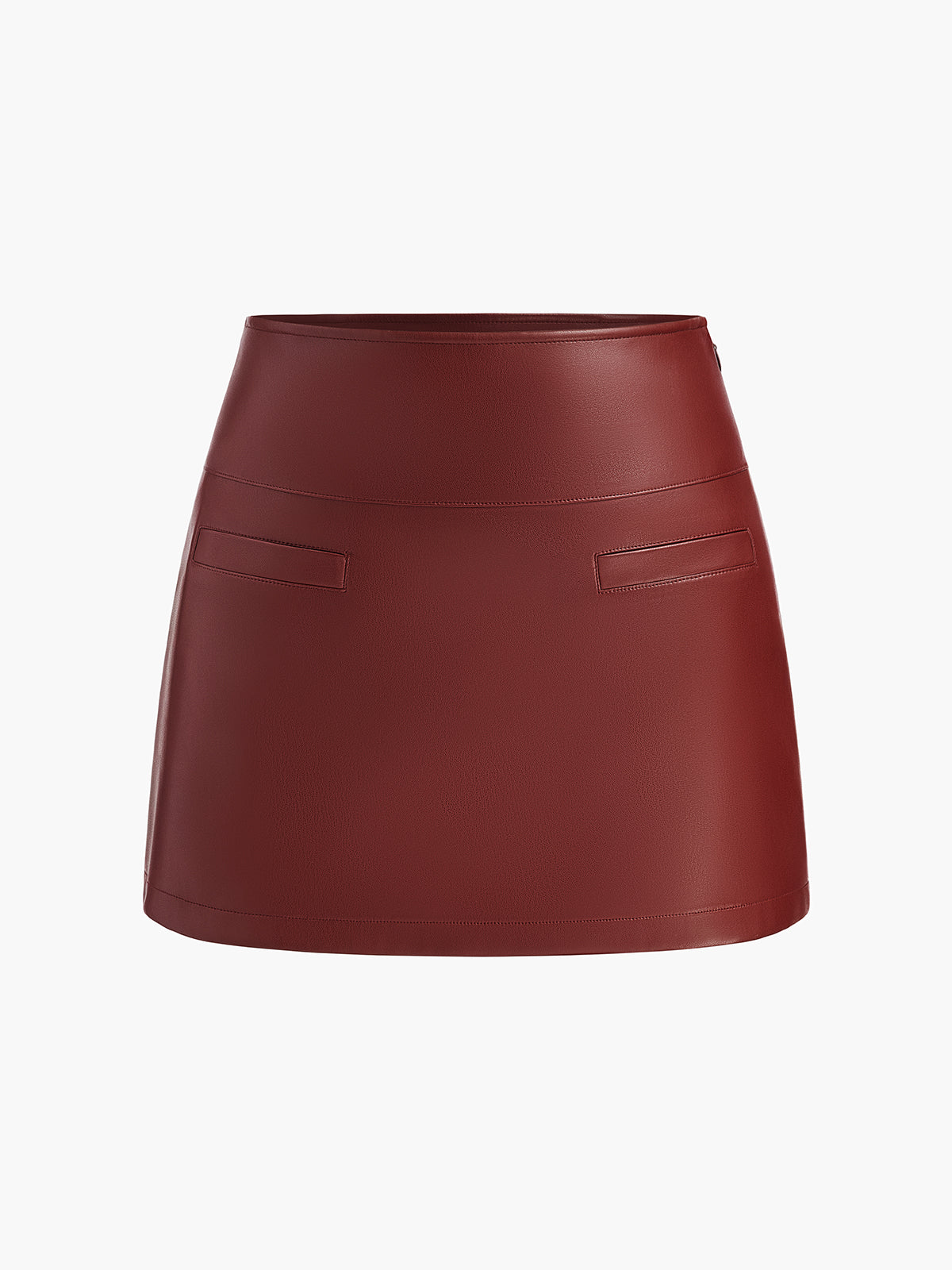 Carla's Choice Faux Leather Comfy Mini Skirt