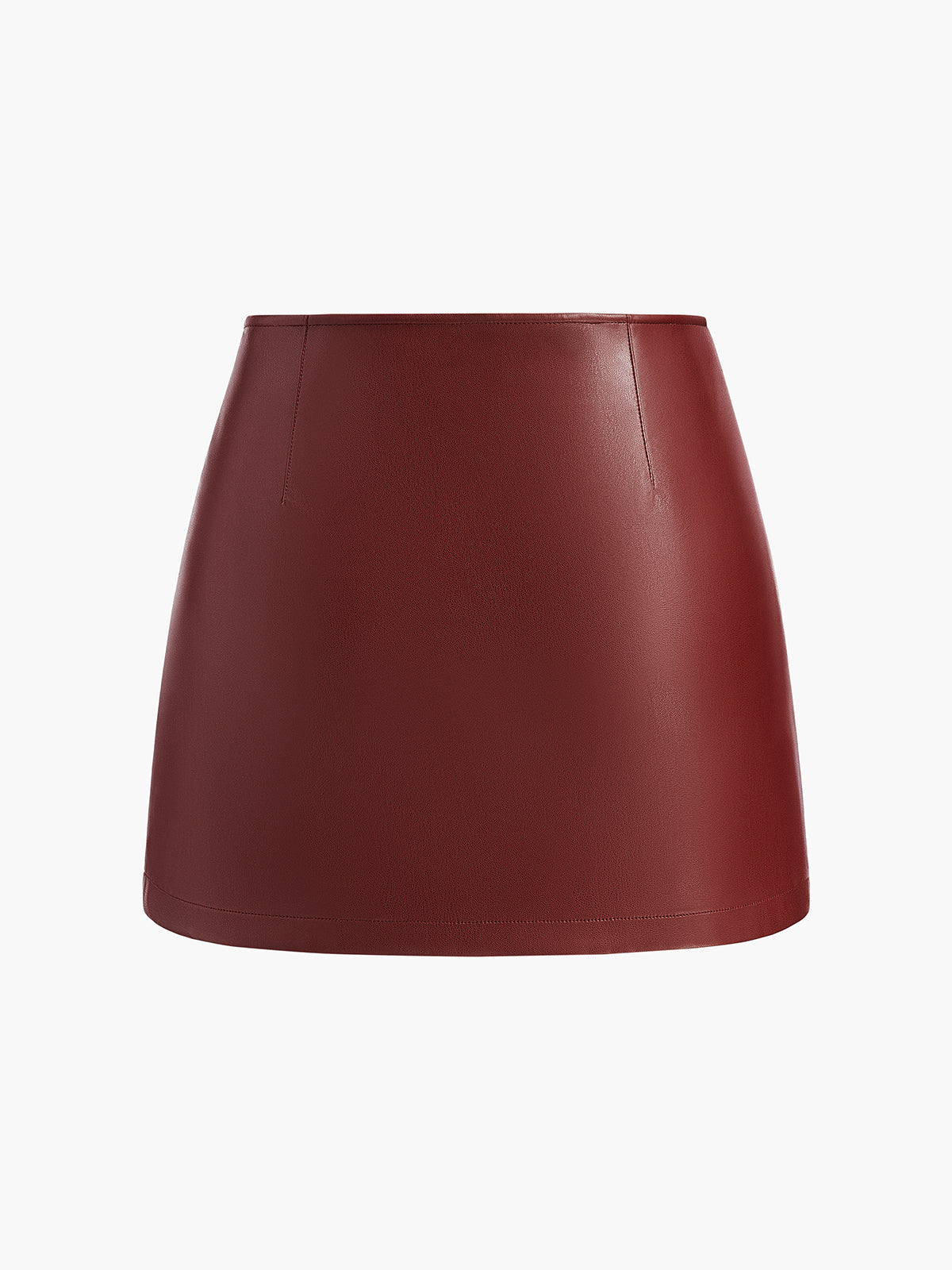 Carla's Choice Faux Leather Comfy Mini Skirt