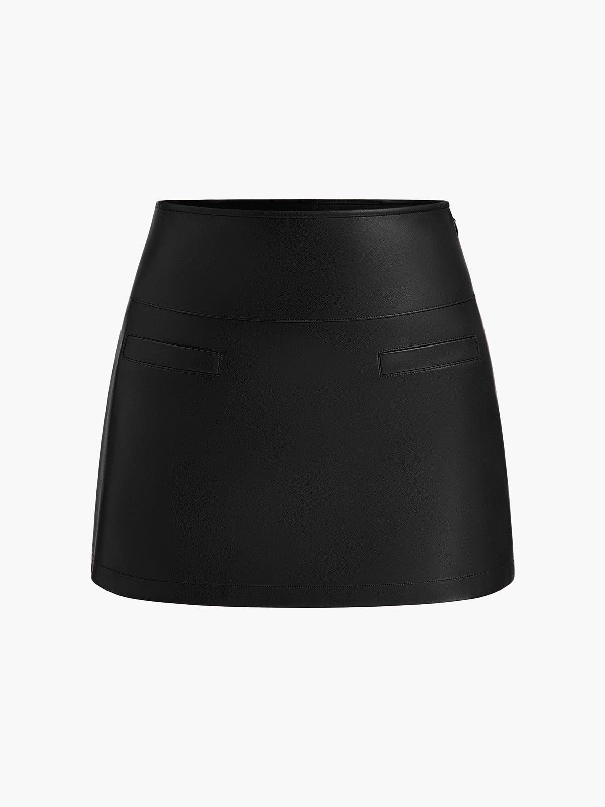 Carla's Choice Faux Leather Comfy Mini Skirt