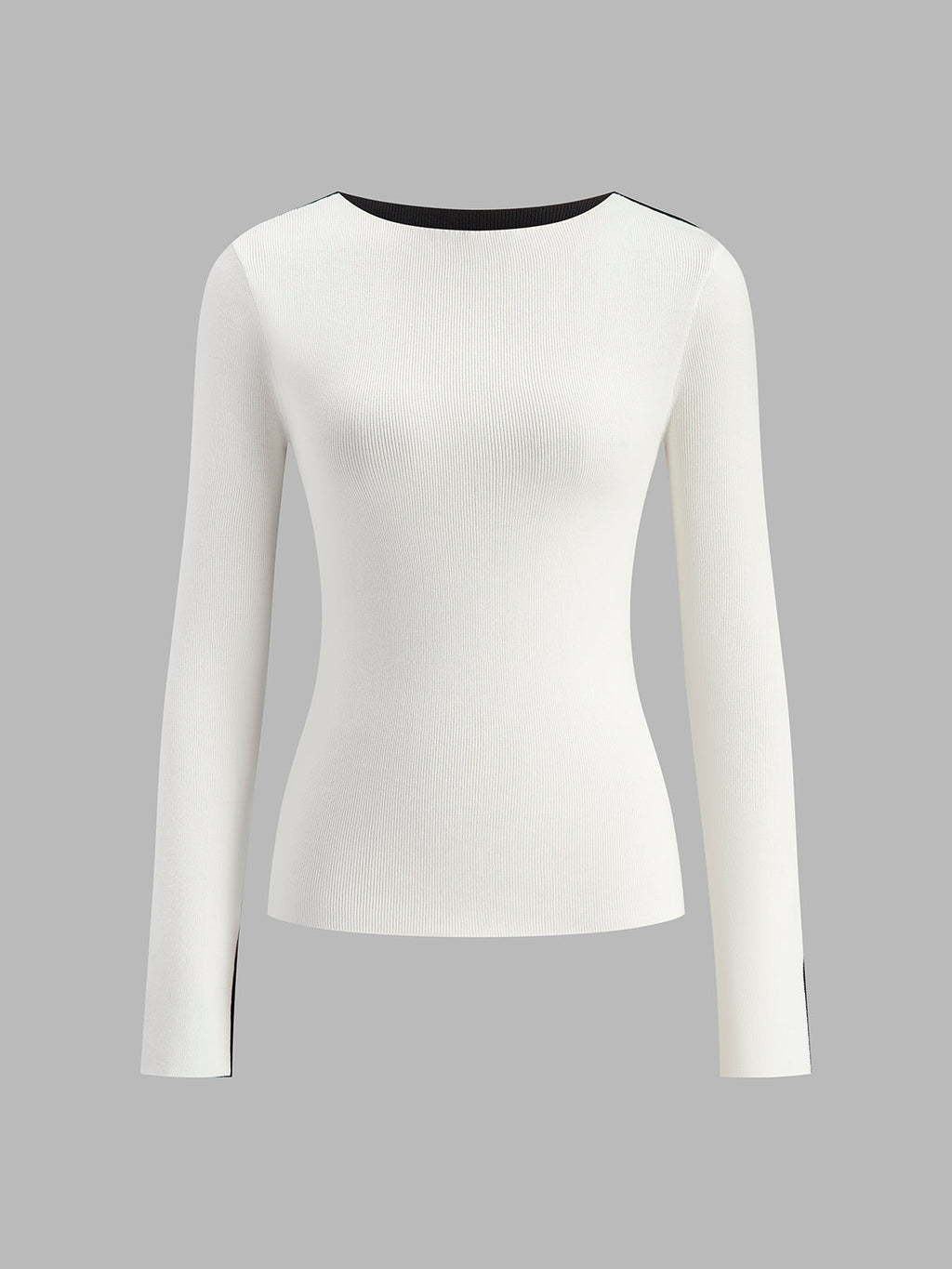 Color Story Two-Tone Panel Knit Top
