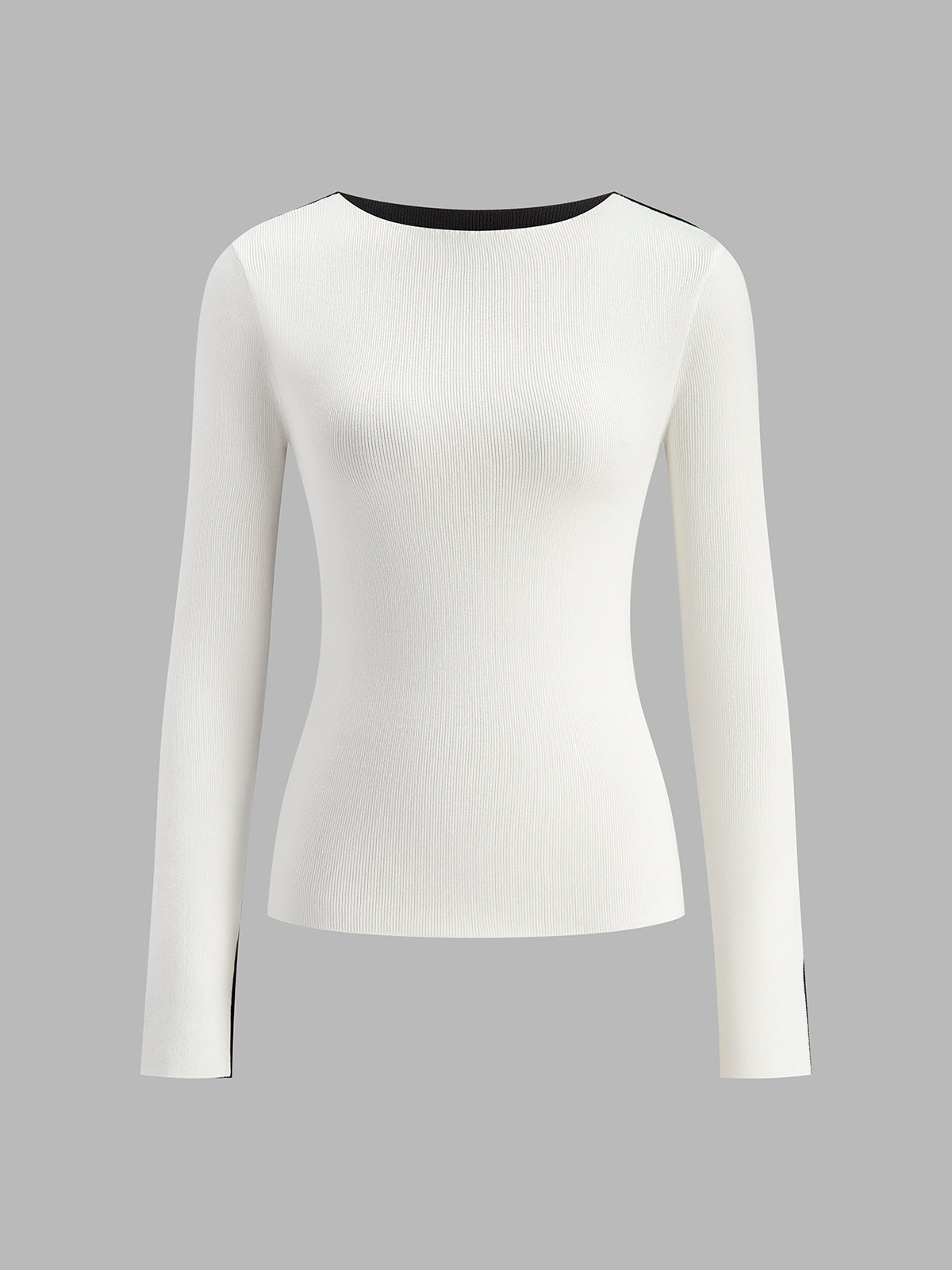 Color Story Two-Tone Panel Knit Top