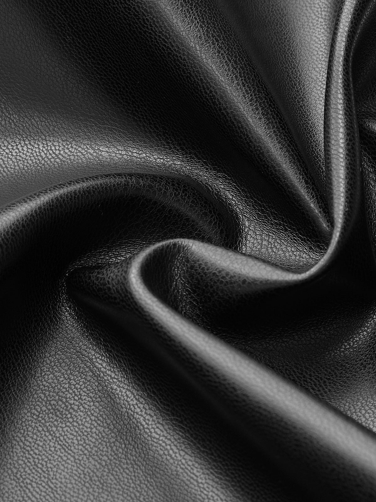 Night Shift Faux Leather Slit Midi Skirt