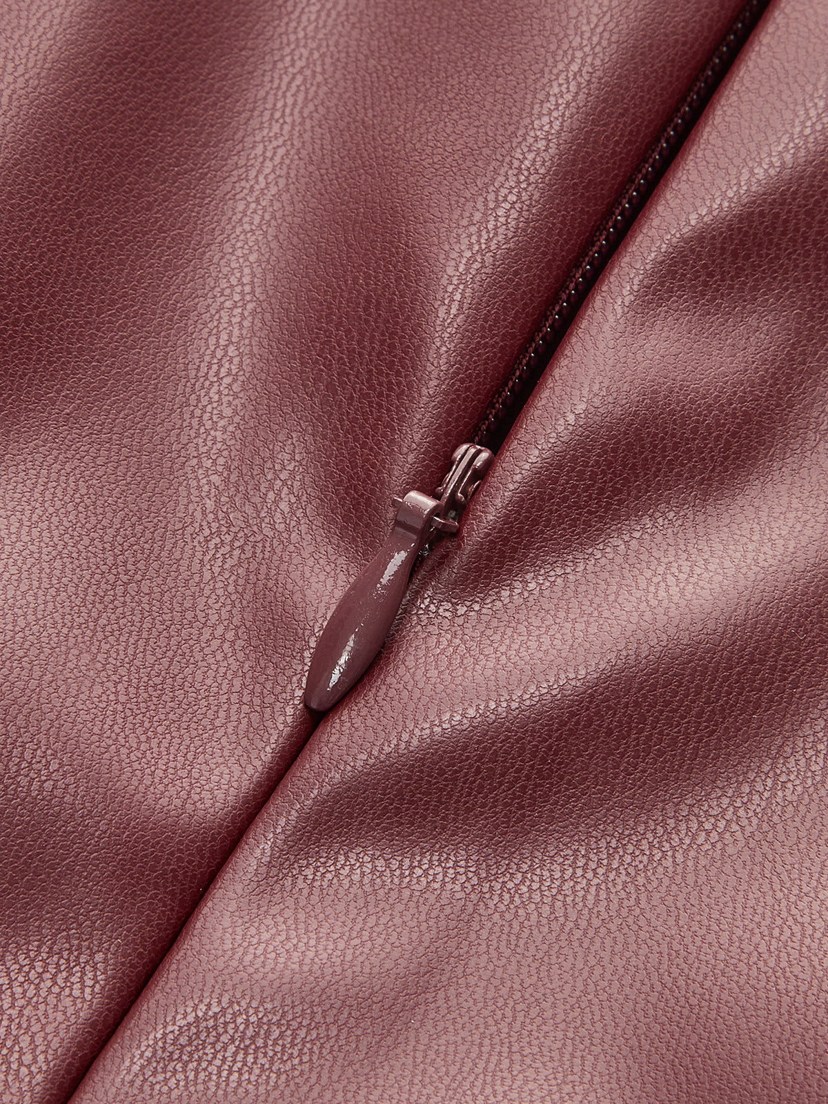 Sleek & Cinched Mock Neck Faux Leather Tank Top