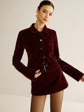 After Hours Velvet Lapel Short Blazer
