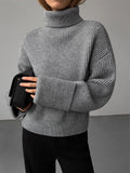 Warm Embrace Turtleneck Ribbed Sweater